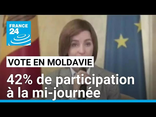 ⁣Présidentielle et référendum sur l'UE en Moldavie : 42% de participation à la mi-journée