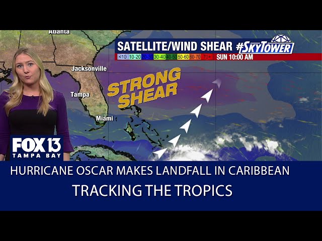 ⁣Tracking the tropics | Hurricane Oscar makes landfall in Caribbean