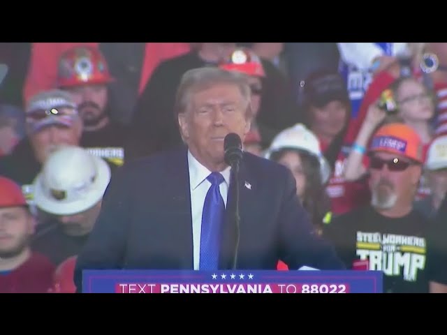 ⁣Former President Trump rallies in Pennsylvania