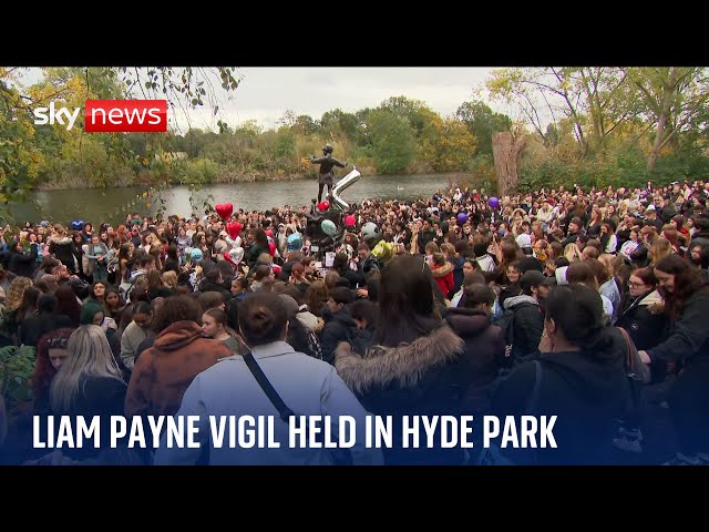 ⁣Liam Payne death: One Direction fans hold memorial in Hyde Park