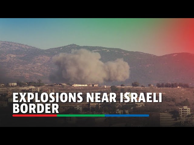 ⁣Explosions rock village in southern Lebanon near Israeli border | ABS-CBN News