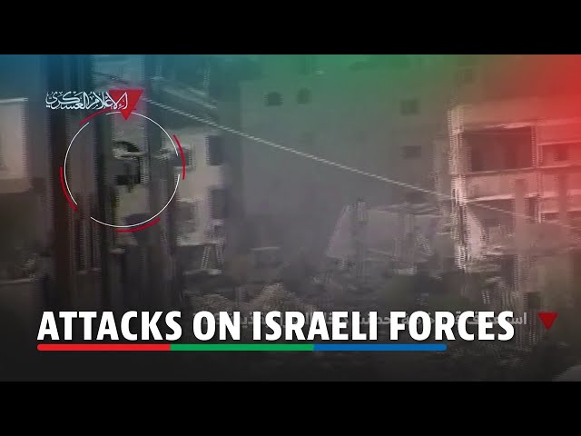 ⁣Hamas releases video said to show attacks on Israeli forces in Jabalia | ABS-CBN News