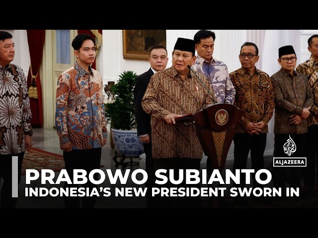 ⁣Prabowo vows to fight corruption as he is sworn in as Indonesia’s president