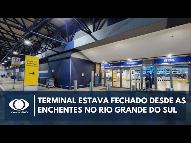 ⁣Aeroporto de Porto Alegre reabre após 5 meses fechado