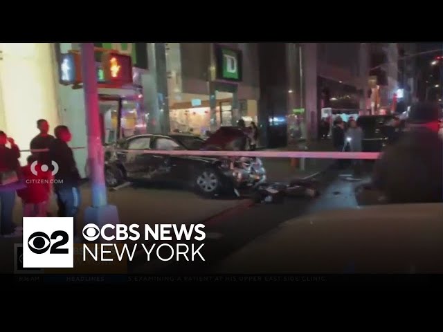 ⁣Car smashes into TD Bank in Chinatown, injuring at least 1