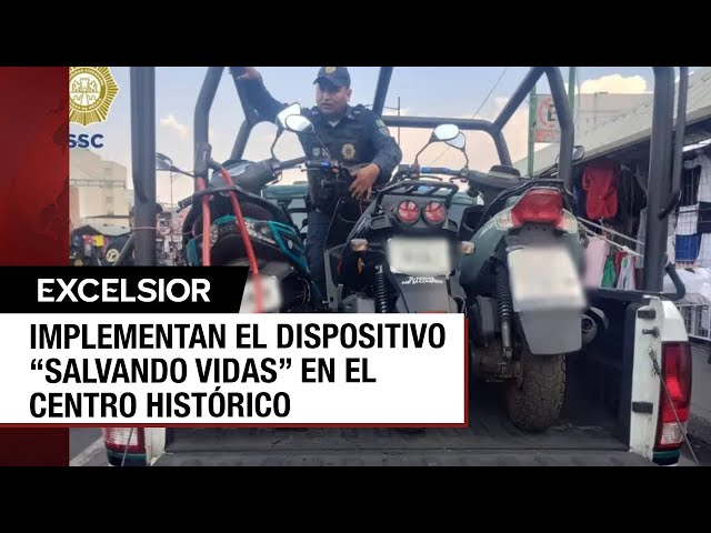 ⁣Aplican operativo contra motos en el Centro Histórico de CDMX