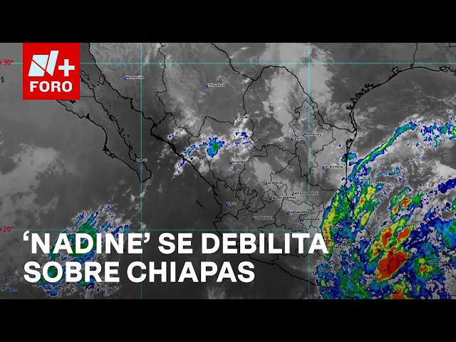 ⁣Nadine se degrada a baja presión remanente sobre Chiapas - Las Noticias