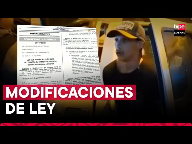 ⁣Gobierno oficializa modificaciones a ley sobre crimen organizado