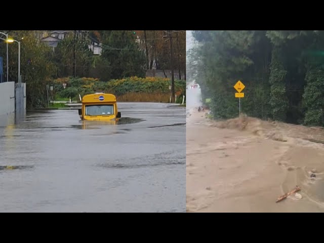 ⁣Atmospheric river causes flash flooding in parts of Metro Vancouver