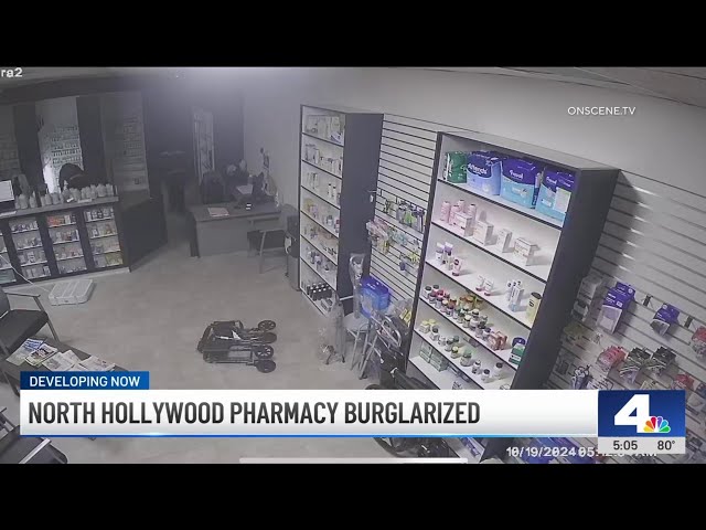 ⁣Pharmacy ransacked by masked burglars in North Hollywood