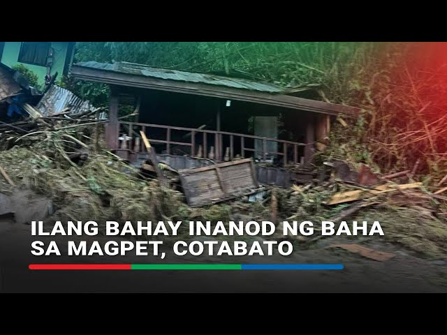 ⁣Ilang bahay inanod ng baha sa Magpet, Cotabato