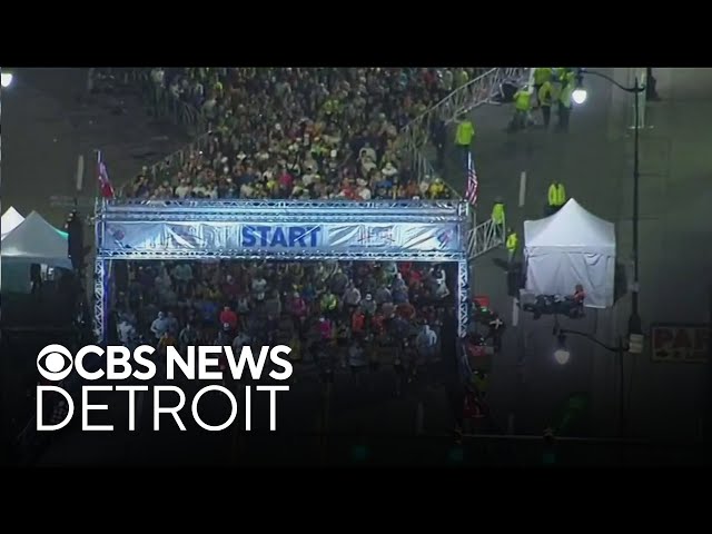 ⁣Husband and wife celebrate wins at Detroit Free Press Marathon