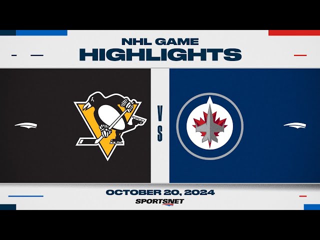 ⁣NHL Highlights | Penguins vs. Jets - October 20, 2024