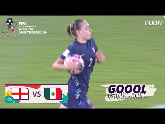 ⁣¡Gol de Inglaterra! Nelly Lasova aprovecha | Inglaterra 2-2 México | FIFA Mundial Femenil Sub-17