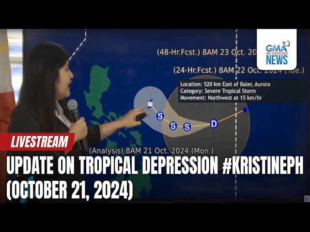 ⁣LIVE: Update on Tropical Depression #KristinePH (October 21, 2024) - Replay