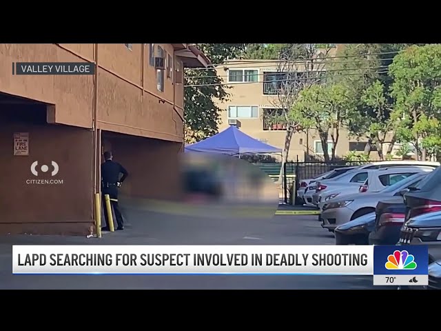 ⁣LAPD searching for suspect involved in deadly shooting in Valley Village