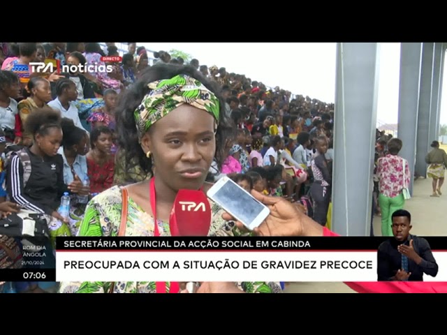 ⁣Secretária provincial da acção social em Cabinda preocupada com a situação de gravidez precoce