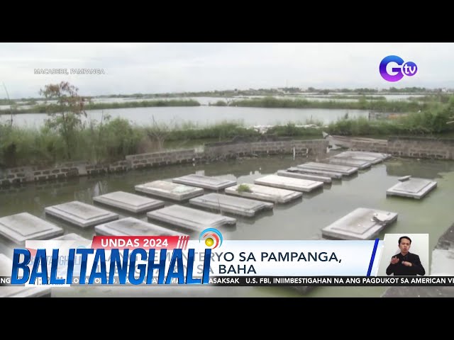 ⁣Ilang sementeryo sa Pampanga, lubog pa rin sa baha | Balitanghali