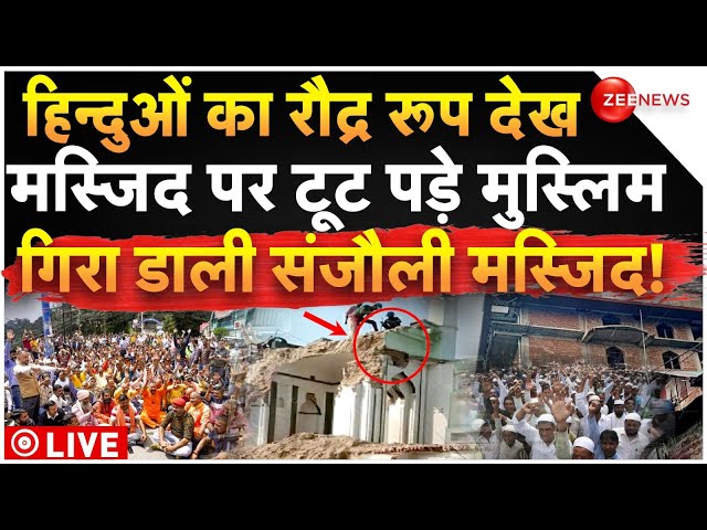 ⁣Sanjauli Masjid Demolition LIVE: हिन्दुओं का रौद्र रूप देख मस्जिद पर टूट पड़े मुस्लिम, चलाया हथौड़ा!