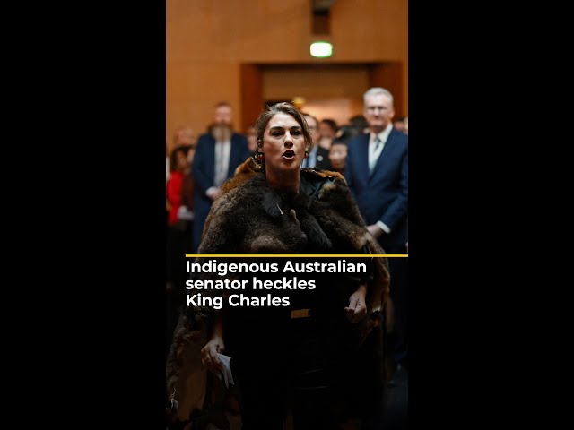 ⁣Indigenous Australian senator heckles King Charles | AJ #shorts