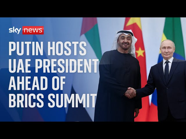 ⁣Watch live: Putin hosts UAE president ahead of BRICS summit