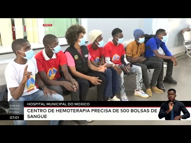 ⁣Hospital Municipal do Moxico - Centro de hemoterapia precisa de 500 bolsas de sangue