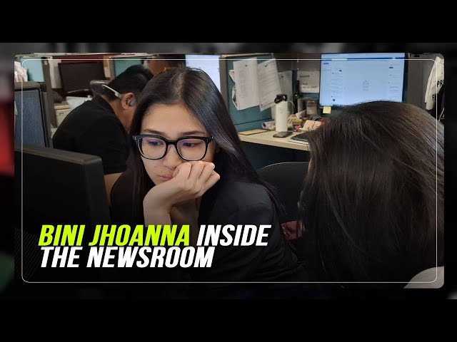 ⁣Behind the scenes: BINI's Jhoanna Robles inside the ABS-CBN newsroom