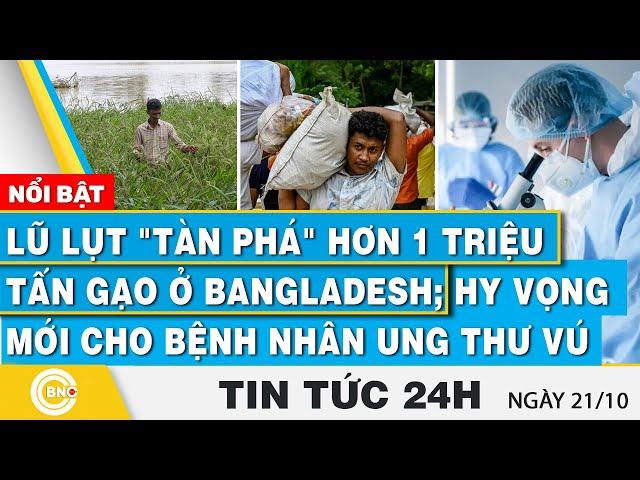 ⁣Tin 24h | Lũ lụt "tàn phá" hơn 1 triệu tấn gạo ở Bangladesh; Hy vọng mới cho bệnh nhân ung