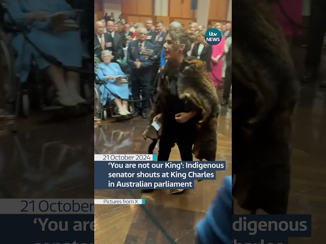 ⁣‘You are not our King’: Indigenous senator shouts at King Charlesin Australian parliament #itvnews