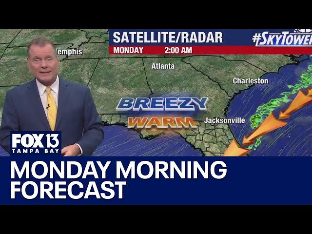 ⁣Tampa weather | Monday morning forecast