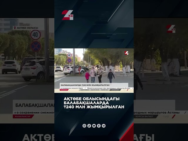 ⁣Ақтөбе облысындағы балабақшаларда ₸240 млн жымқырылған