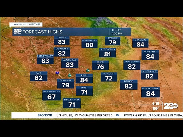 ⁣23ABC Morning Weather Update Oct. 21, 2024