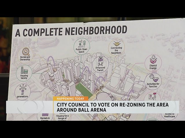 ⁣Denver City Council to vote on rezoning 70 acres around Ball Arena