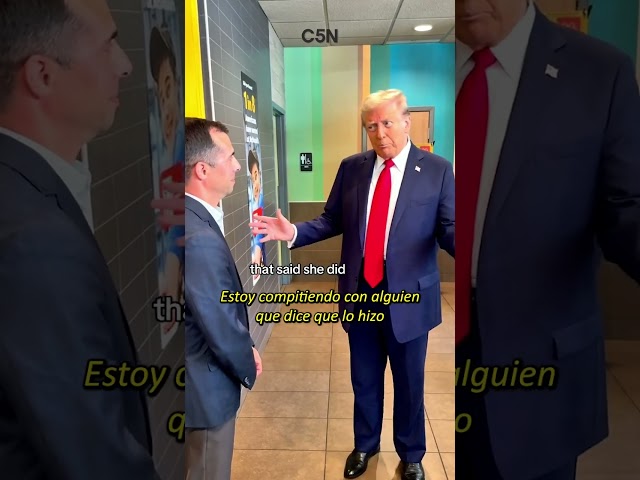 ⁣TRUMP ATENDIÓ en un LOCAL de COMIDAS RÁPIDAS