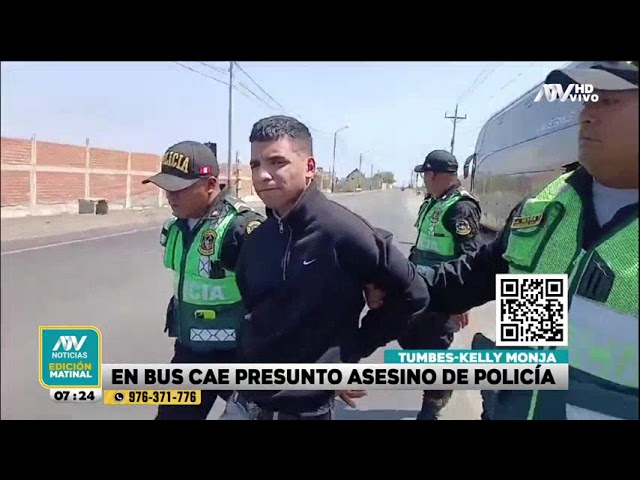 ⁣Tumbes: Presunto asesino de policía en Barrios Altos es capturado intentando cruzar la frontera