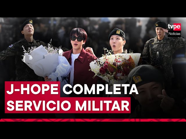 ⁣J-hope, cantante de BTS, termina su servicio militar en Corea del Sur