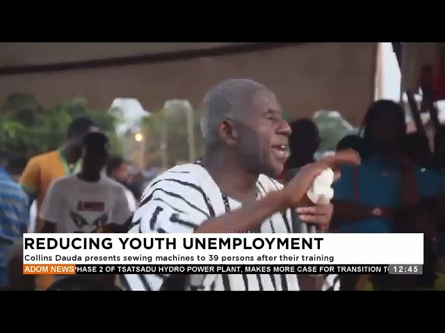 Reducing Youth Unemployment: Collins Dauda presents sewing machines to 39 persons after training