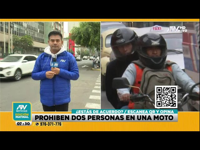 ⁣Puente Piedra: Prohíben a dos personas en una moto ante la ola de delincuencia