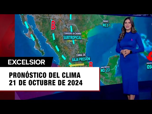 ⁣Clima para hoy 21 de Octubre de 2024