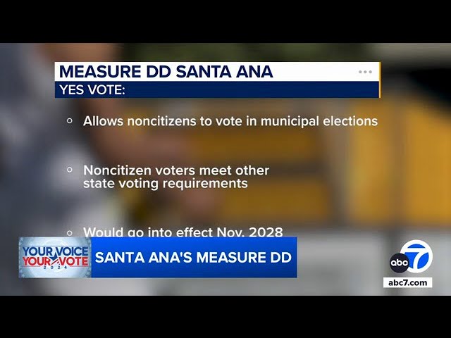 ⁣What is measure DD? Noncitizens would be allowed to vote under Santa Ana ballot measure