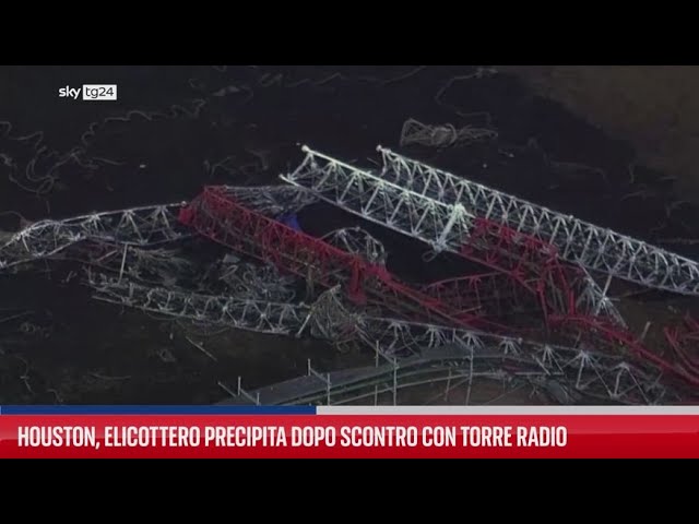 ⁣Houston, elicottero precipita dopo scontro con torre radio