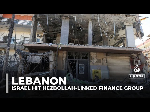 ⁣Israel bombs Hezbollah-linked finance group in Lebanon