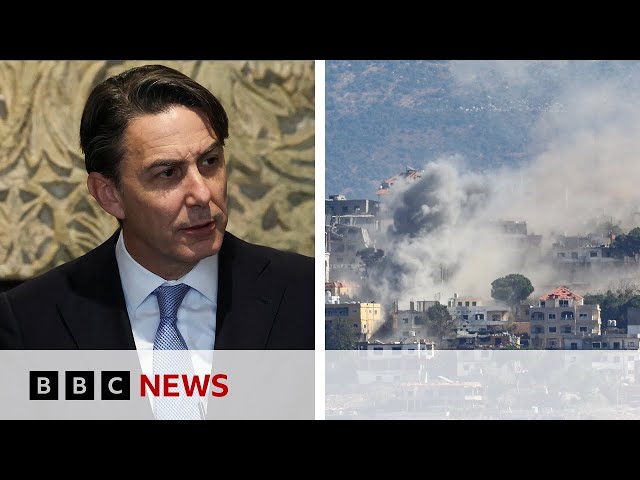 ⁣US envoy in Beirut as ceasefire talks under way | BBC News