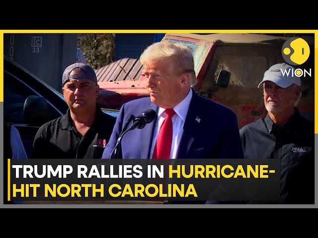 ⁣US Election 2024: Donald Trump Rallies In Hurricane-Hit North Carolina | WION News