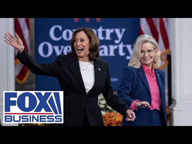 ⁣Kamala Harris, Liz Cheney campaign in key swing state