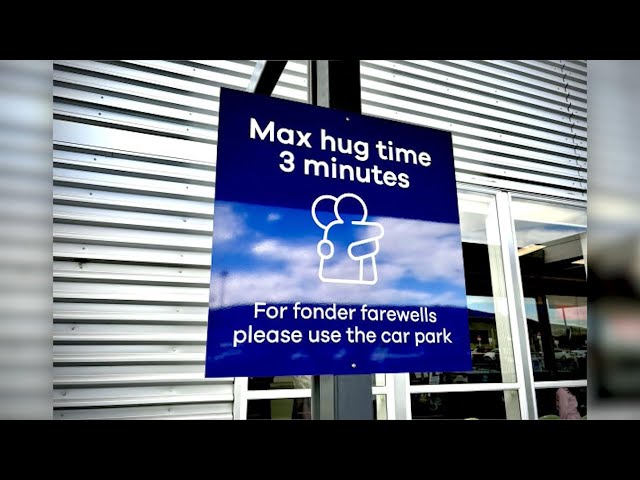 ⁣'Max hug time 3 minutes' | Airport in New Zealand limiting goodbye times