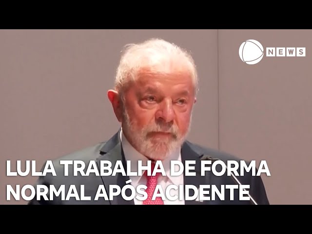 ⁣Lula trabalha normalmente após acidente e deve realizar novos exames nesta semana