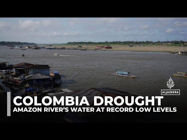 ⁣Colombia drought: Plummeting Amazon River levels impacting communities