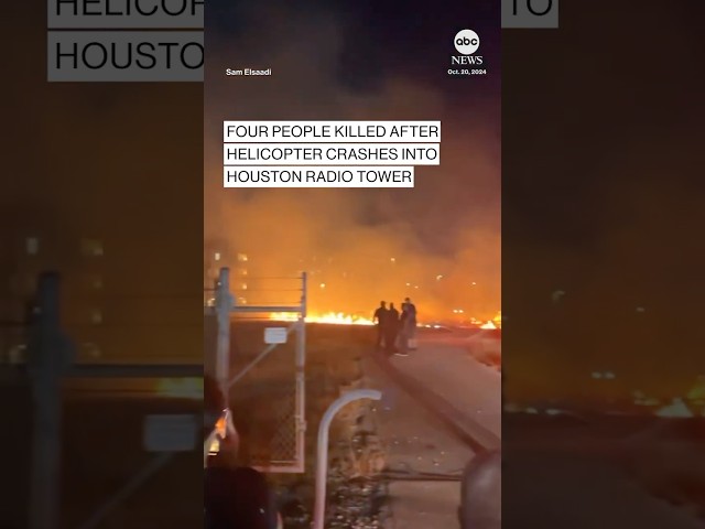 ⁣4 people killed after helicopter crashes into Houston radio tower