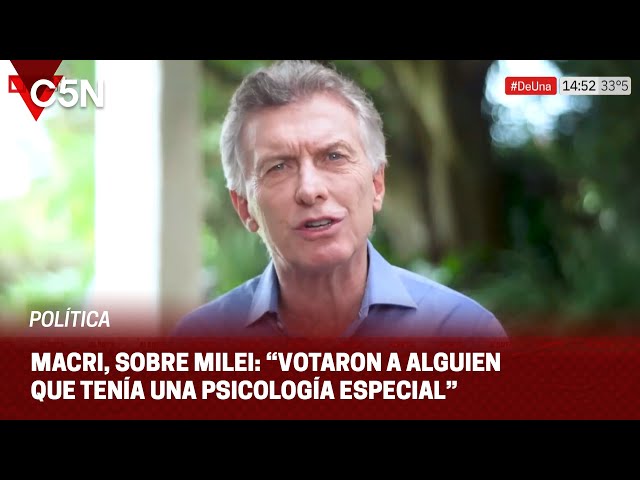 ⁣MAURICIO MACRI, sobre JAVIER MILEI: "La GENTE lo votó sabiendo que tenía una PSICOLOGÍA ESPECIA